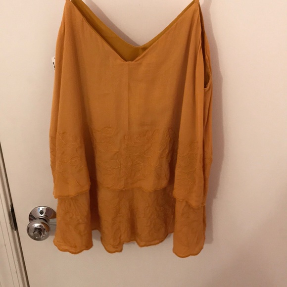 Yellow Tiered South Moon Under Top - Picture 2 of 4